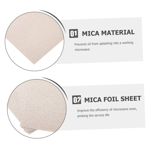 Ten Piece Microwave Mica Plates Set For Insulation And Heat Resistance Must Have Cuttable Sheets To Prevent Food Splatter And Protect