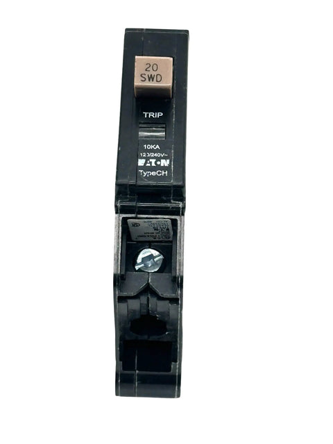 CH Series 20 Amp Single Pole Circuit Breaker 120 To 240 Volt AC With 10kA Interruption Capacity Standard Toggle 1 Pole Ideal For Home Panel Upgrades And DIY Electrical Projects CHF120-1, black Type CH breaker
