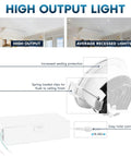 Diagram of 3 Inch LED Recessed Ceiling Light Kit With Junction Box, 10W, 5 CCT Selectable, highlighting sealing and connection features.