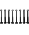 Two Inch Carbon Steel Skateboard Mounting Hardware Set, 8 Screws And 8 Nuts With Flat Heads, 50mm Long, Heavy Duty Fasteners For Cruiser Boards