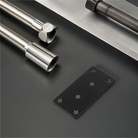 Heavy Duty Iron Shelf Brackets Flat Straight Corner Braces Black Metal For Kitchen Cabinets Storage Support No Wobble Reinforced