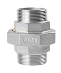 Heavy Duty 304 Stainless Steel Union Joint Coupling Male To Male BSP Pipe Fitting, showing hexagonal design.