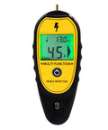 Backlit LCD Electric Fence Voltage Tester With Fault Finder, 200V To 15,000V Range, displaying voltage and current on screen.