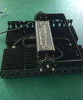 Top view of Heavy Duty 400W Led Tunnel Lights Built To Last For Outdoor Streets And Parking Lots, aluminum housing and cooling fins.