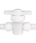 Slick 1/2 Inch Inline Water Shut Off Valve For PEX And Gray Tubing 2 Pack with visible quick turn handle.