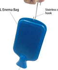 Enema Kit For Home Use With 2L Bag, 5 Ft Silicone Hose, 5 Reusable Tips, Adjustable Water Flow, Multi Size Tips, Easy Cleanse And Colon Detox At Home Set Today blue 2L bag with stainless steel hook