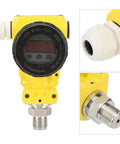 Beefy Explosion-Proof Pressure Transmitter With 4-20mA LCD Display For Harsh Industrial Environments 0 To 1.6 MPa Stainless Steel And Die-Cast Aluminum IP65 Waterproof Full Digital Calibration Anti-Jam Sensor front view