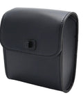 Black Lightweight Handlebar Bike Bag Pouch for cyclists, water resistant tube storage, durable PU material, compact design for small items.