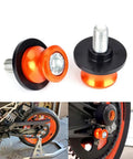 Two Pack 10mm M10x1.25 Motorcycle Swing Arm Sliders Spools CNC Swing Arm Stand Screw For FZR1000 FZR600 FZR400 Kawasaki Z750 Z750S Z750R ER-6F ER-6N Duke 125 200 390 Orange, aluminum spools