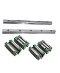 Heavy Duty Linear Guide Rail Kit For CNC Machines And 3D Printers With High Precision HGR25 Rails Plus Four Smooth Bearing Blocks Made Of Steel, HGR25 rails and bearing blocks