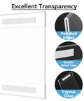 Acrylic Sign Holder 8.5x11 Wall Mount Clear Plastic Poster Frame With Double Sided Tape No Tools Required Easy Install Paper