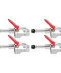4-Piece Push-Pull Toggle Clamp Set With Quick Release Fixed Handle Locking Tools For Woodworking Jigs Welding Fixtures And Workholding Applications Heavy Duty Galvanized Iron Construction Go-To Workhorse