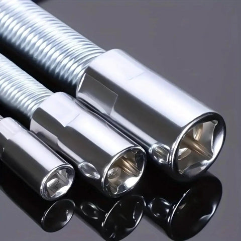 Flexible Extension Rod Set For Electric Wrenches And Drills Bendable Shaft Sleeve Multi Fit 1/4 3/8 1/2 Inch Drive