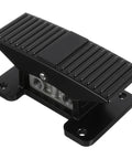 Five Way Three Position Center Closed Pneumatic Foot Pedal Valve With Leak Proof Zinc Alloy Body, nonslip black rocker style