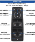 Mercedes Benz Master Power Window Switch Driver Front Side Replacement For 2008 2017 C Class C230 C250 showing button functions.
