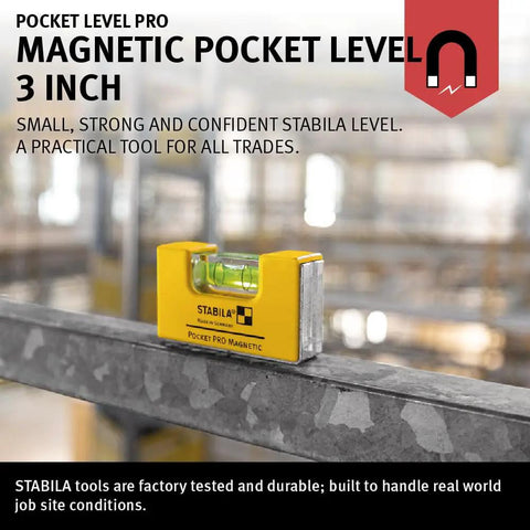 Magnetic Pocket Level Pro For Quick On The Go Adjustments mini aluminum frame on industrial beam