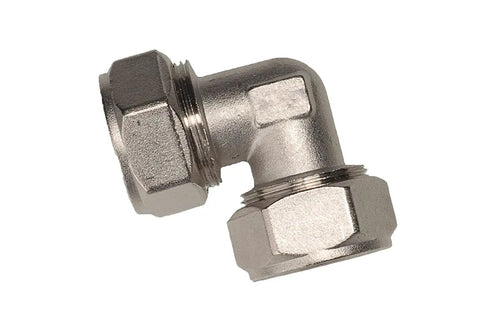 Built Tough 3/4 Inch Compressed Air 90 Degree Elbow Pipe Fittings Solid Brass Tubing for air compressor connections