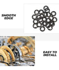 Carbon Steel Bearing Clamping Ring 1.02 Inch Blackened Finish Built To Last Retaining Washer Locking Ring in use and grouped set