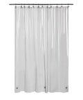 Extra Long Clear Black Shower Curtain Liner With 3 Magnets 72 By 84 Inches XL Waterproof PEVA PVC Free Lightweight Bathroom Liner