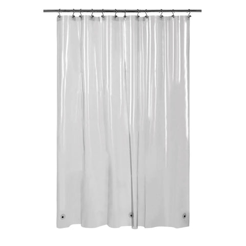Extra Long Clear Black Shower Curtain Liner With 3 Magnets 72 By 84 Inches XL Waterproof PEVA PVC Free Lightweight Bathroom Liner