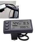 LCD Display For Electric Bikes S866 Ebike Panel 24V 36V 48V With Waterproof Plug on handlebar, clear metric display