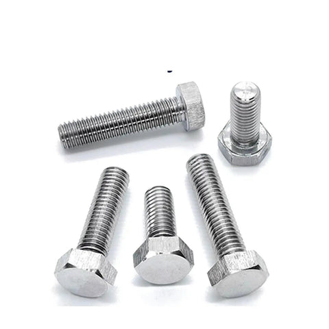 Premium TC4 Titanium Alloy Hex Bolts, M18x90mm, 10-Pack Heavy Duty Fasteners, Rust Proof Grade Five Titanium Screws in various angles.