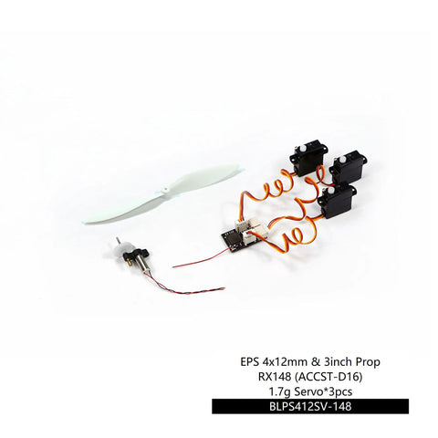 Slick Ultra Lightweight Micro Brushed Gearbox Power System Combo For Mini Rc Planes with 3 servos and 3-inch prop.