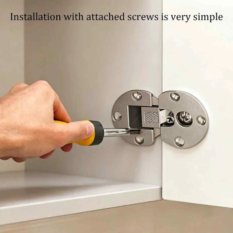 Installing Two Pack 90 Degree Adjustable Concealed Cabinet Door Hinges With Page Turning Axis Zinc Alloy Drop Down Flush Hinge