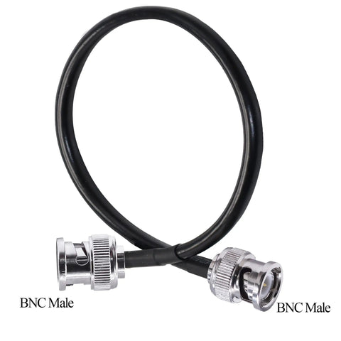 RG58 BNC Jumper Cable 50 Ohm 12 Inch Low Loss Pro Grade Male To Male Extension Coax Cable For Antenna Analyzer CB Radio CCTV Security Cameras