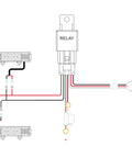 Diagram of 12 Ft Wiring Harness from Two Pack 60W 4 Inch LED Work Light Bar Set With Flood And Spot Combo Triple Row Pods Driving Lamps