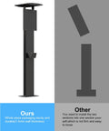 All Weather Rated Outdoor Electric Charger Pedestal Stand, Freestanding Level 2 Charging Station Mount, matte black finish.