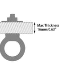 Heavy Duty M6 Stainless Steel Eye Bolt Kit With Nuts And Washers 4 Pack Ring Shoulder Eyebolts max thickness 16mm diagram