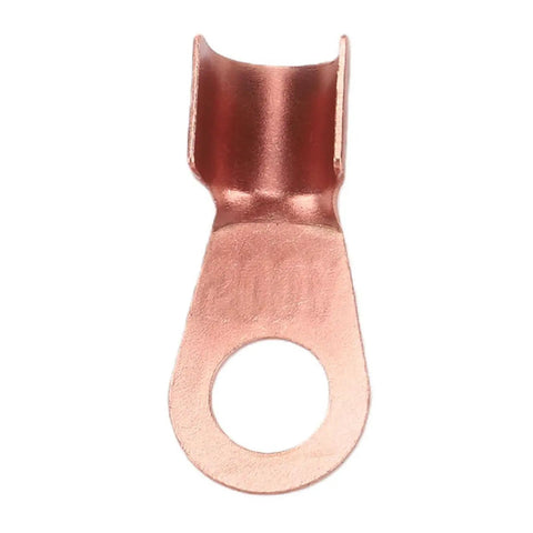 Copper eyelet connector for welding use, providing reliable electrical connections in ground systems.