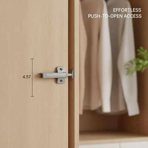 Push To Open Cabinet Latch With Rebound Mechanism For Handle Free Kitchen And Wardrobe Upgrades Durable Polypropylene Plastic Catch