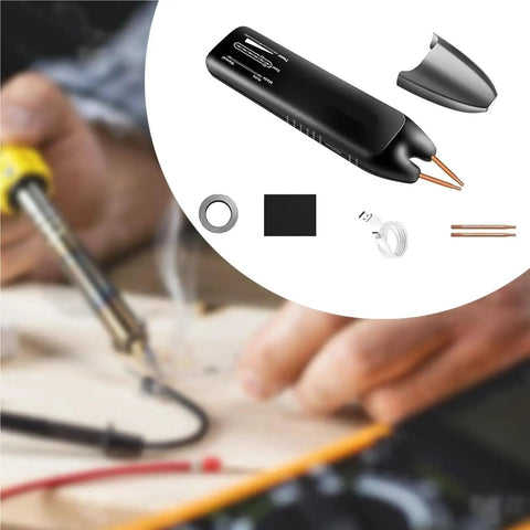 Portable Mini Handheld Spot Welder With Indicator Light for Thin Metal 0.1 to 0.25 mm with accessories for DIY work