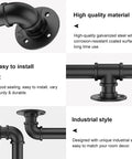Rock Solid Black Wrought Iron Stair Handrail Wall Mounted Banister With Heavy Duty Brackets For Indoor Outdoor Porch Deck 15 Feet Built To Last Quick Diy Setup featuring industrial-style joints and fixtures.