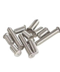 Heavy Duty 304 Stainless Steel M3 Welding Studs And Spot Stud Screws For Metal Fabrication 200 Pack on a white background.