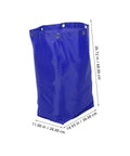 Heavy Duty Janitorial Cart Bag For Cleaning Crew Spacious Canvas Organizer For Housekeeping Gardens And Factories Replacement Bag Built Tough Interior Storage And Reusable Design, blue 26.72 x 14.93 x 11 in