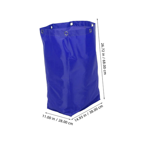 Heavy Duty Janitorial Cart Bag For Cleaning Crew Spacious Canvas Organizer For Housekeeping Gardens And Factories Replacement Bag Built Tough Interior Storage And Reusable Design, blue 26.72 x 14.93 x 11 in