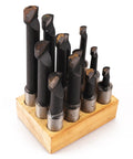 Twelve Piece Boring Bar Set With Three Quarter Inch Shank And C6 Carbide Tips For Lathe Tools Kit With Storage Base Pro Grade Build