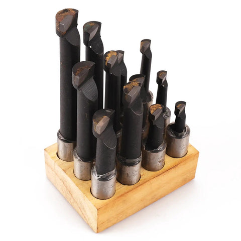 Twelve Piece Boring Bar Set With Three Quarter Inch Shank And C6 Carbide Tips For Lathe Tools Kit With Storage Base Pro Grade Build