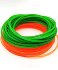 Green Orange Polyurethane Conveyor Belts Round PU Drive Belts 1 Meter Length Meltable Cord Dia 1.5mm Through 18mm Multiple Diameters