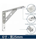 Beefy Heavy Duty L Shape Wall Shelf Bracket Made From 304 Stainless Steel with Durable Mounting Points