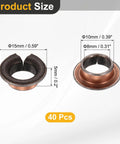 Hella Tough 40 Pack Flanged Sleeve Bearings 8Mm Bore X 10Mm OD With 15Mm Flange Sintered Bronze Oilless Bushings product size image