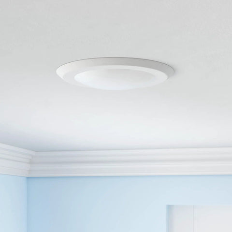 6 Inch Flush Mount LED Disk Lights Recessed Can Lighting Dimmable 15W 75W Equivalent 1050 Lumen 5000K Daylight High CRI 90 Plus Damp Rated ETL