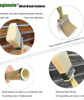 Dope 3 Inch Block Stain Brush For Deck And Fence Staining Thick Flat Paint Brush With Soft Bristle Blend features