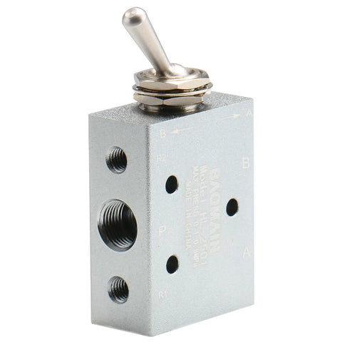 HL-2501-V 5 Way 2 Position Pneumatic Toggle Valve Hand Operated Manual Control Valve With One-Eighth Inch Ports