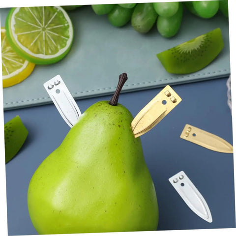 Hands On Fruit Battery Science Kit With Nickel Strips And Electromagnet Parts, pear with metal strips for electricity experiment