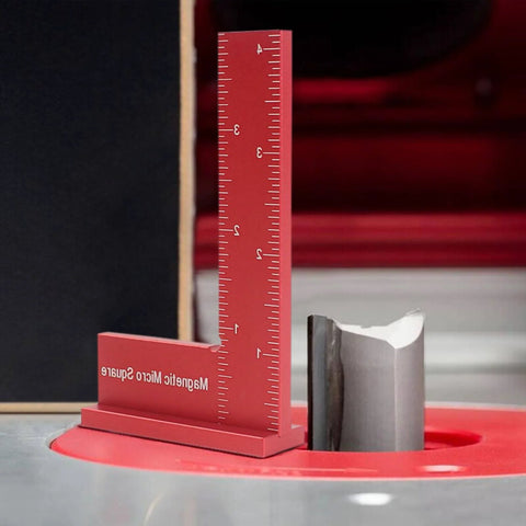 Magnetic Machinist Square With Dual Rare Earth Magnets For Hands Free Precision, Engineer Square With Seat on metal table saw