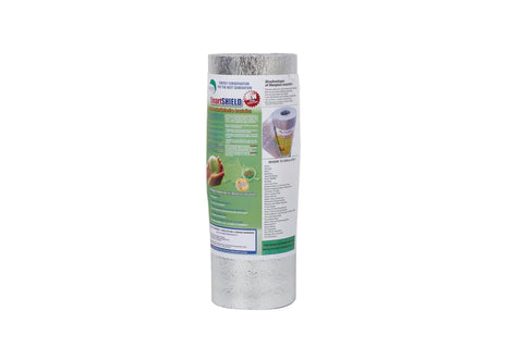 Rock Solid Reflective Insulation Roll 3mm Foam Core Radiant Barrier Sound Deadener Vapor Shield 24 Inches by 10 Feet in package.